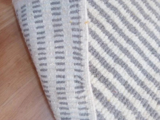Tapis marocain gris en laine tissée à la main - tapis fait main - 252 x 163 – Wool, Cotton (photo 7 of 10)