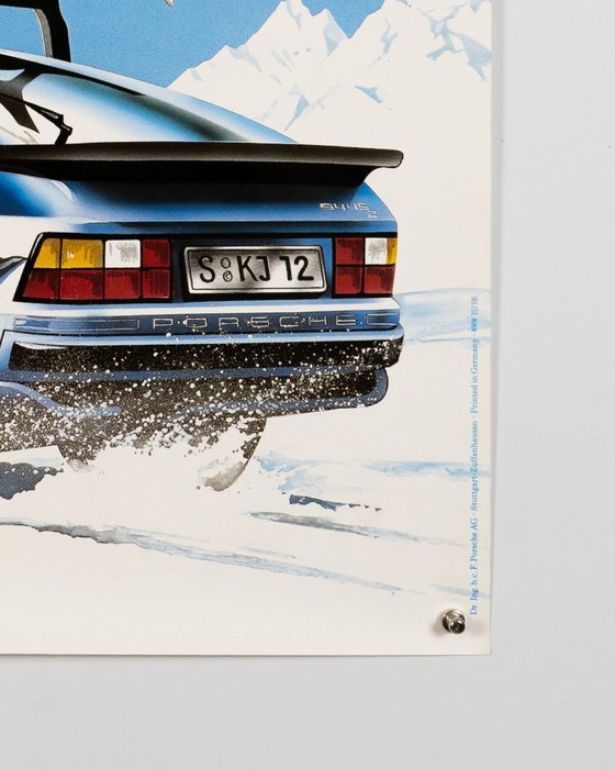 Porsche Der Winter Porsche – 1980 – Poster originale Porsche vintage – Arte automobilistica vintage – 102x76 (photo 7 of 8)