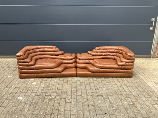 2x De Sede Terrazza DS-1025 (élément droit et gauche) Cognac