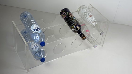 Image 1 of Portabottiglie vintage in plexiglass lucite Space Age