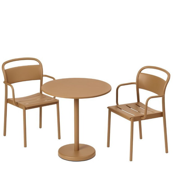 Image 1 of 3 x Muuto Linear Stahlarmstuhl, Farbe: Gebranntes Orange
