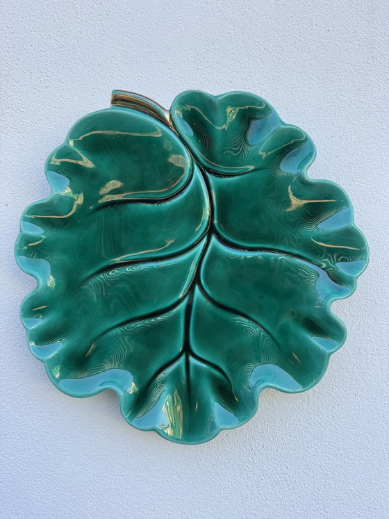 Piatto Foglia Verde Verceram Anni '50 – Oggetti decorativi, Ceramic (photo 9 of 12)