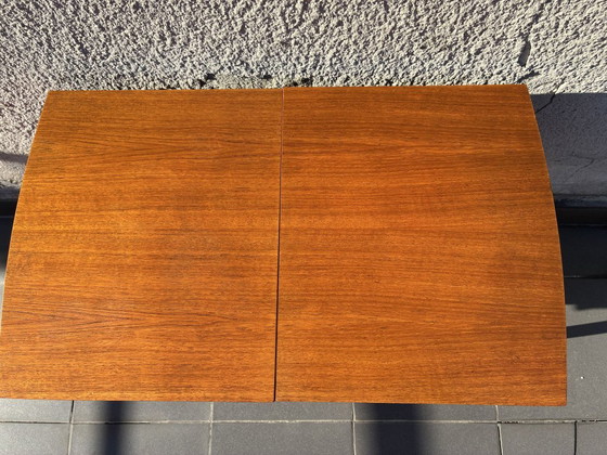 Tavolo da cucito danese in teak con cesto in vimini, anni '60, Tavolini, Legno, Marrone, 1960 (foto 2 di 7)