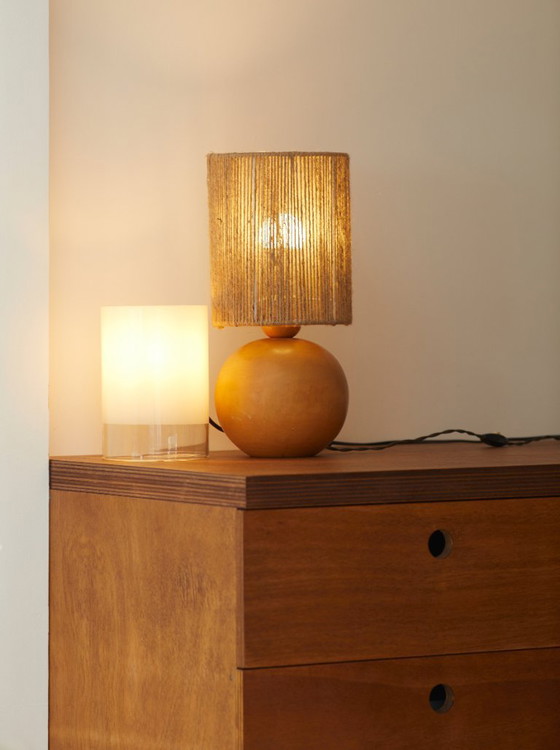 Image 1 of Vintage lamp van mat glas van Dlg Guido Rosati, circa 1980.