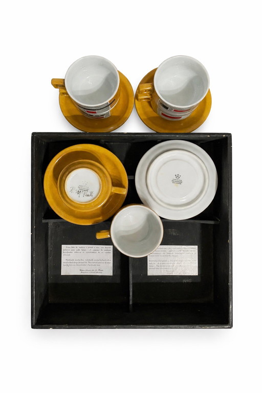 Porzellan-Kaffeeservice für 6 Personen, hergestellt von Schmidt, Designer MP Piatti, Brasilien, 1970er Jahre, neu