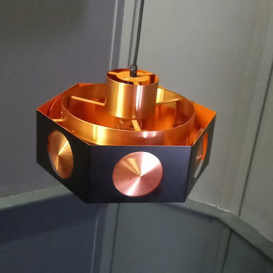 Plafoniera - Plafoniera Vintage Space Age in Rame di Birger Hammerstad – TR&Co, Lampade a sospensione, Copper (photo 5 of 13)