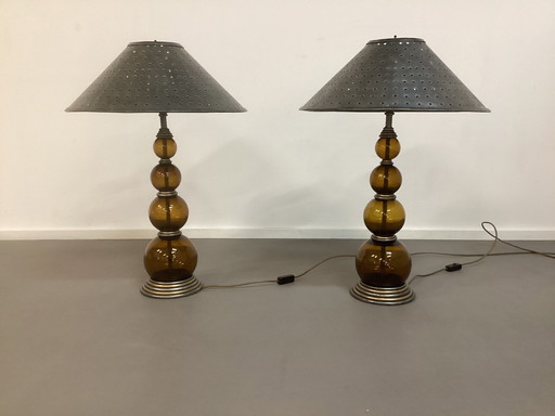 2 design lamps very large nineties