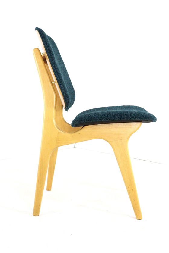 Image 1 of Set van 4 vintage eetkamerstoelen reupholstered