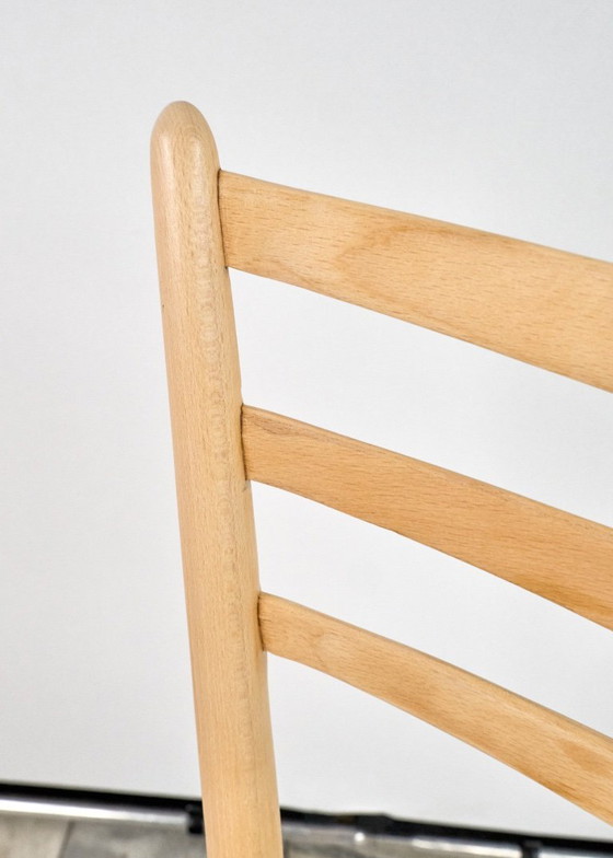 Image 1 of Set van 4 houten stoelen JITONA, jaren 60, Tsjechoslowakije