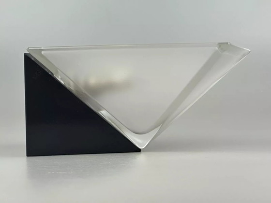 Image 1 of Lampada da parete a cubo Peill &amp; Putzler anni '60 e '70, applique in vetro ghiacciato, era spaziale