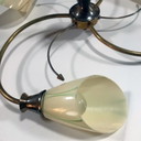 Plafonnier Vintage • La Spirale • Laiton & Verre • France • Années 1950