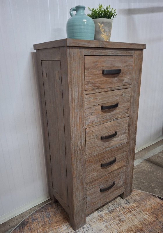 Image 1 of Cómoda de teca maciza, nueva