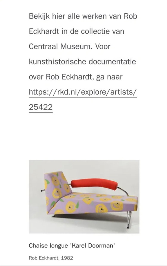 Chaise Longue "Karel Doorman" Van Rob Eckhardt – Chaises longue, Metal, Textile (photo 8 of 8)