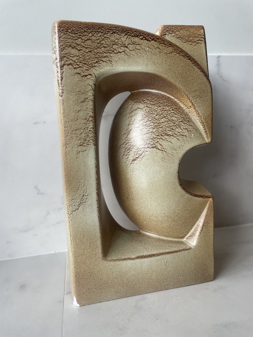 Beautiful Bertoncello 70's vase, by Roberto Rigon