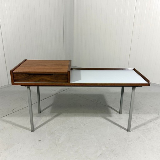 Banc téléphonique avec espace de rangement, années 1960