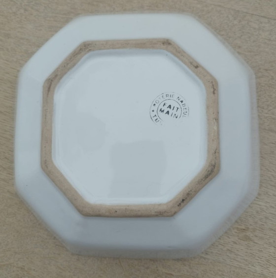 Image 1 of Unieke handgeschilderde schaal uit Tunesië – Vintage Nabeul 23 cm
