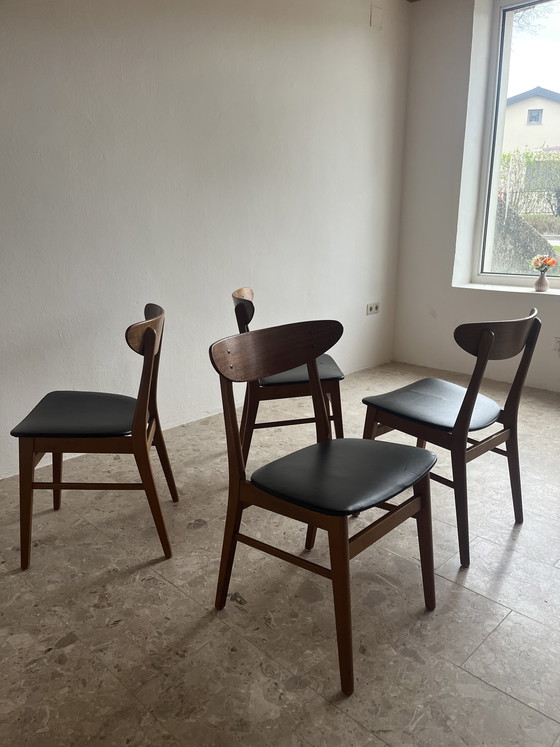 Image 1 of 4x Original “Farstrup Møbler Model 210 1950s” Dining Chairs