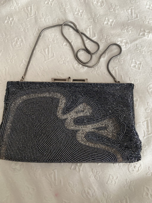 Avondtas uit de jaren 1920, haute couture, handgemaakt
