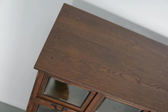 Image 1 of Mobiletto antico tedesco in rovere per merceria, anni '20/'30