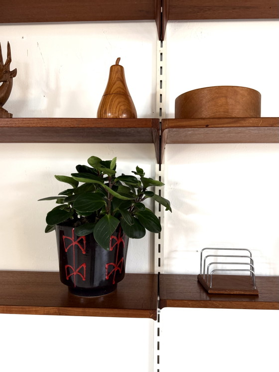 Image 1 of Vintage teakhouten modulair wandsysteem, Kai Kristiansen ‘60