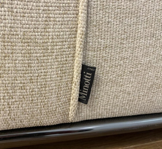 Image 1 of Canapé d'angle et tabouret Minotti Hamilton, récemment retapissés + Garantie