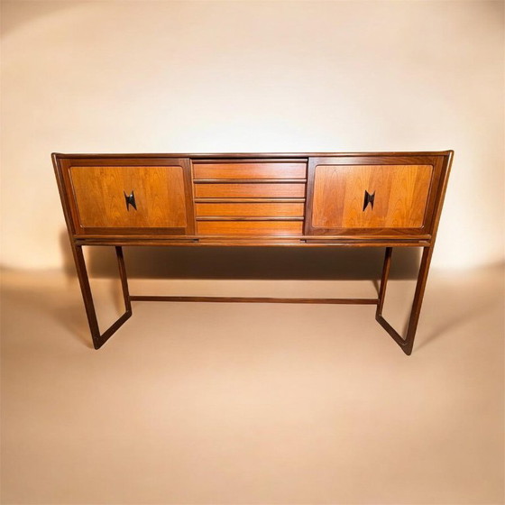 Image 1 of Mid Century Vintage Teak Dining Room Set by Elliotts of Newbury Circa 1960  A very rare and exceptionally stylish mid century mo