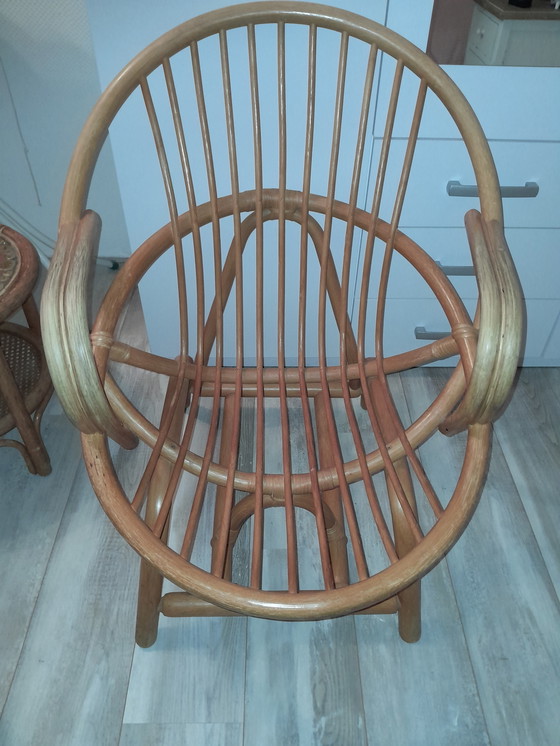 Image 1 of 2 Relax rattan/bamboo chairs and table