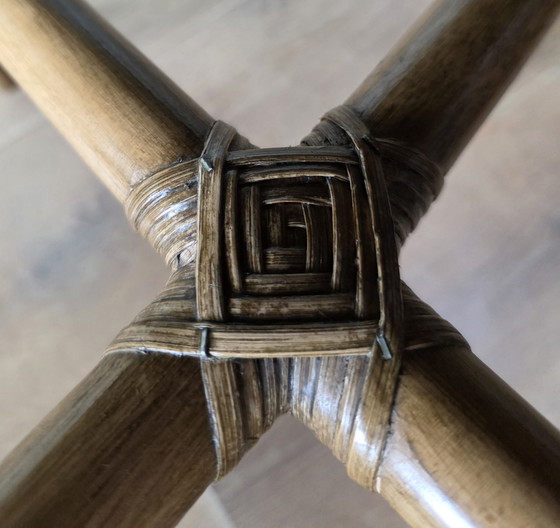 Image 1 of Vintage rotan stoelen met cane rug | set van 4