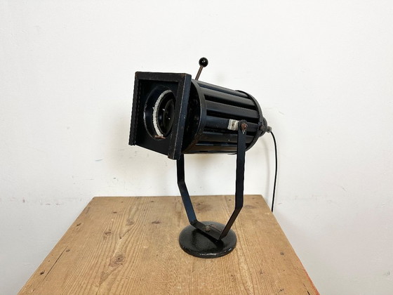 Image 1 of Lampe de table projecteur de théâtre noir vintage, années 1960