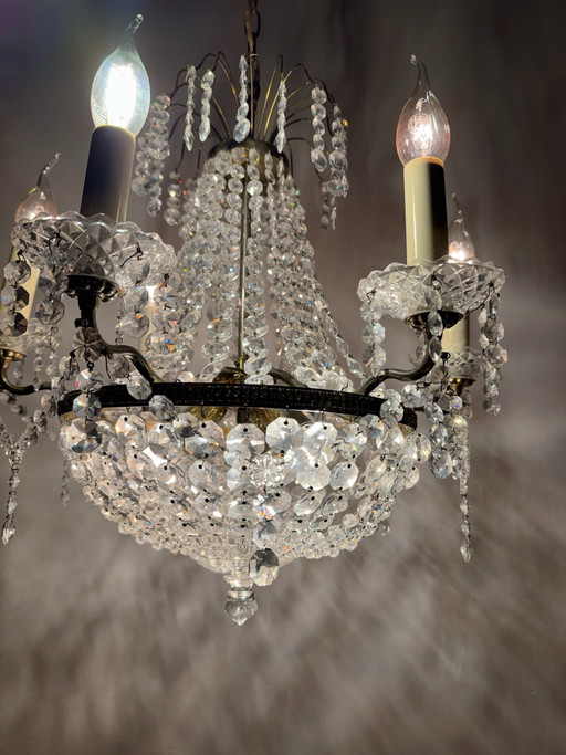 Lámpara de araña de cristal estilo globo de los años 60