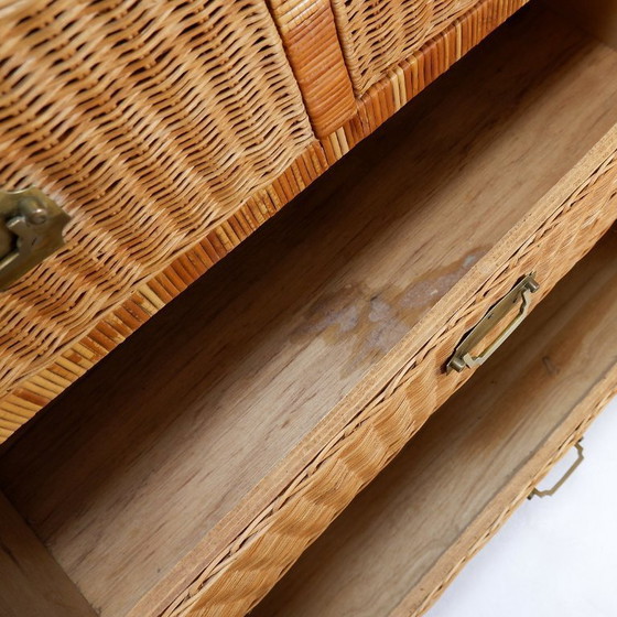 Image 1 of Vintage rieten ladekast - jaren 1960