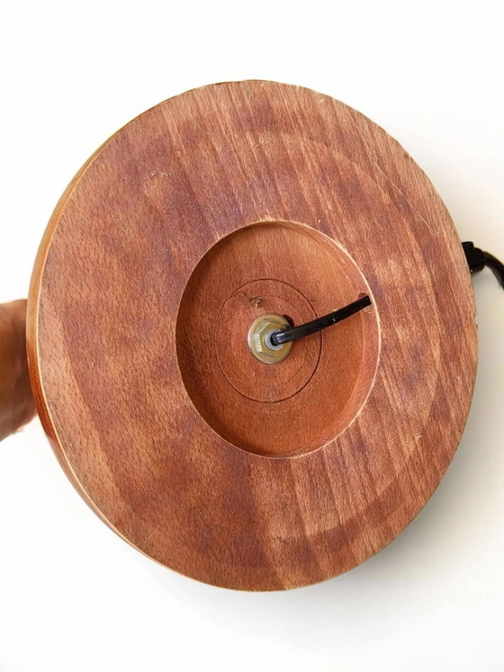 Unilux Design Mazda Lamp 1960s – Table lamps, Wood, Cotton, Mid Century Modern (photo 7 of 11)