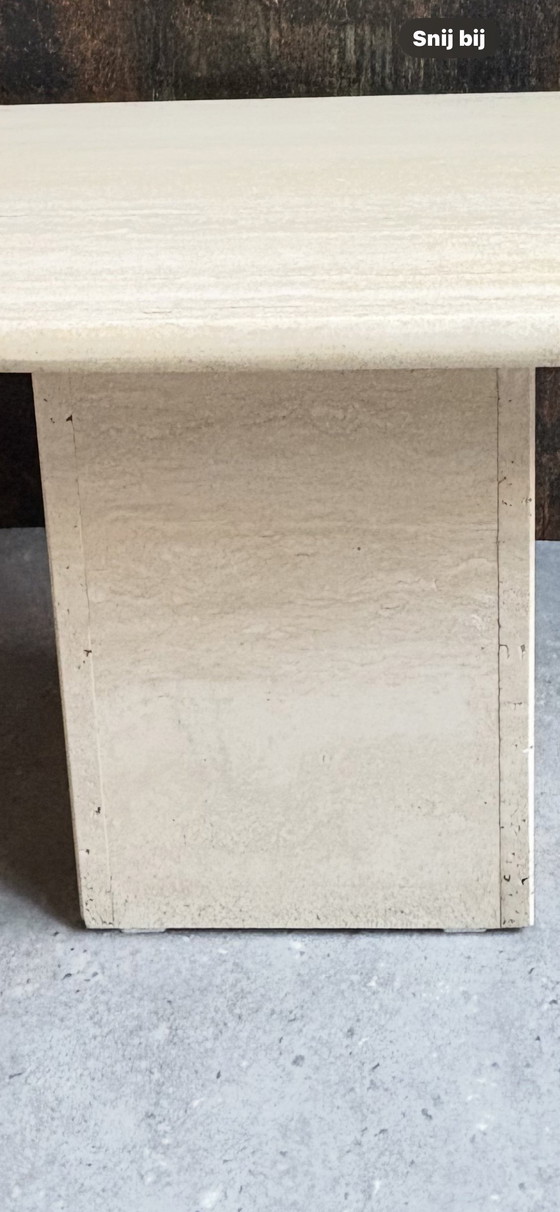 Image 1 of Vintage travertine coffee table