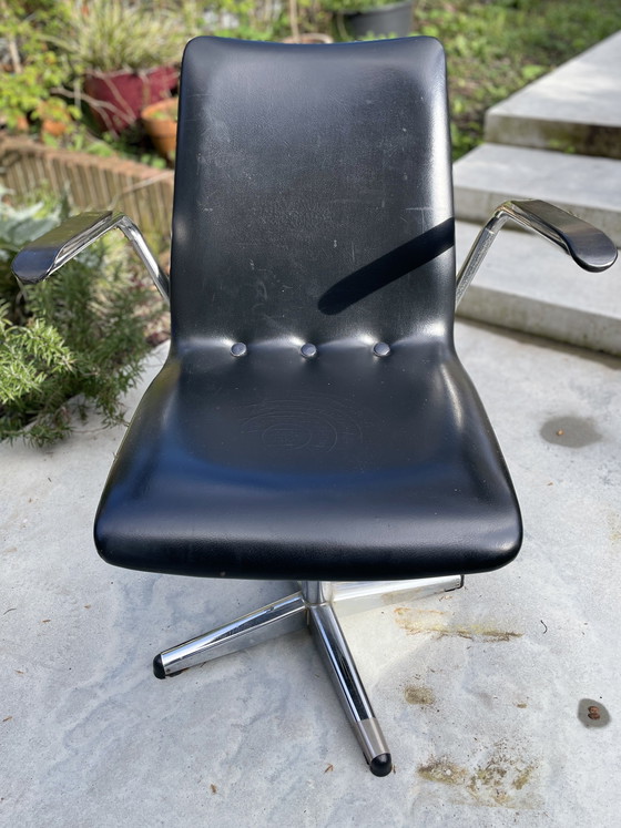 Image 1 of Sedia da ufficio vintage con struttura tubolare - stile Brabantia Gispen