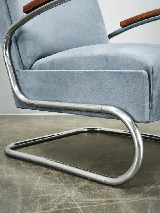 Image 1 of Fauteuil cantilever Bauhaus des années 1930, style Thonet S 411, attribué à Kovona