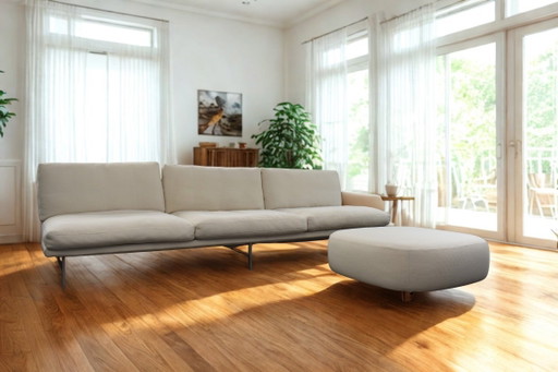 Canapé et repose-pieds Fritz Hansen PL 103, design Piero Lissoni