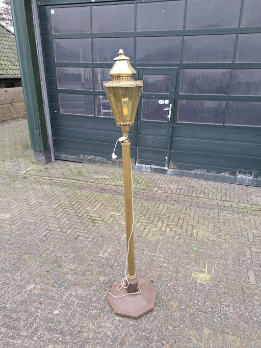 Goudkleurige Koper / Brass Lantaarnpaal