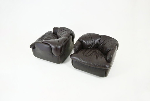 Sillones confidenciales de Alberto Rosselli para Saporiti Italia, años 70