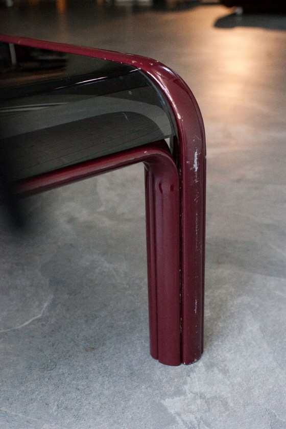 Image 1 of Orsay coffee table in burgundy by Gae Aulenti, Italy, 1970s