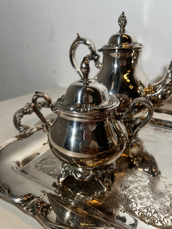 Servizio da tè e caffè vintage Rogers placcato in argento, Rodgers & Son – Stoviglie (photo 5 of 9)