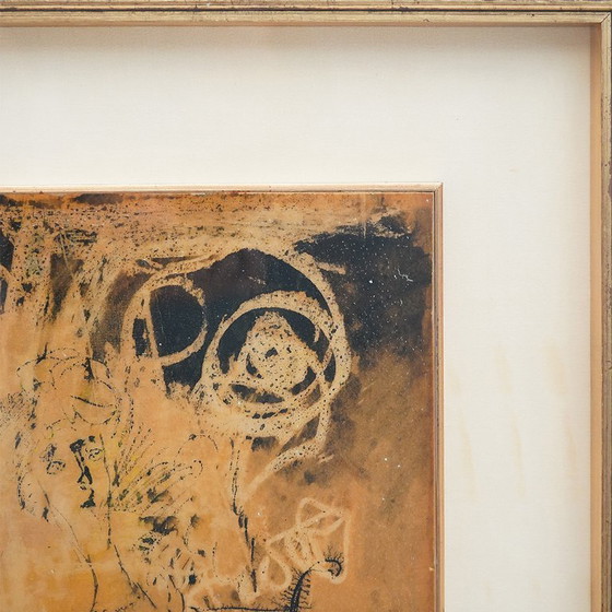 Image 1 of Giovanni Battista de Salvo, ink on masonite, 1950s