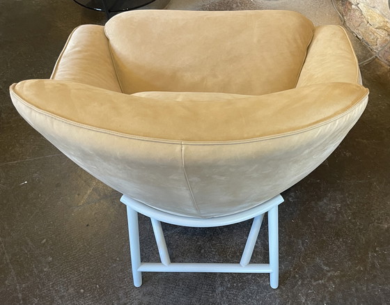 Image 1 of Fauteuil Pode Tresto en magnifique cuir naturel Neron