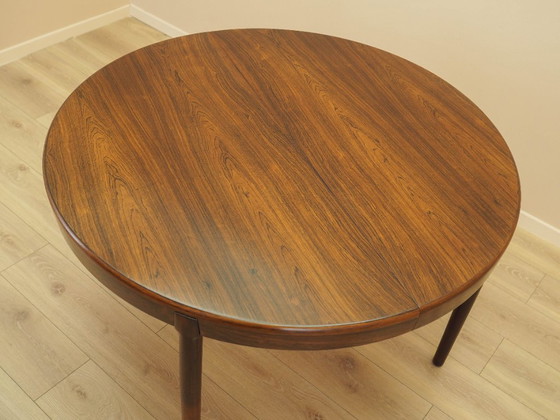 Image 1 of Round rosewood table, Danish design, 1960s, designer: Harry Østergaard, manufacturer: Randers Møbelfabrik