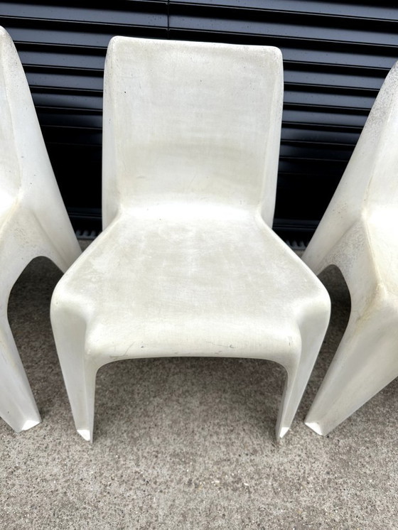 Image 1 of 4 sillas Bofinger Helmut Batzner color blanco