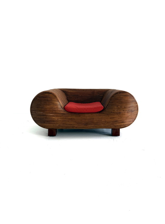 Vintage Pencil Wicker Sculptural Armchair, Italy ‘80 – Wood (photo 2 of 14)