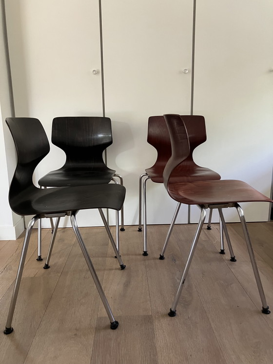 Image 1 of Flöttoto plywood pagholz chair 4 pieces