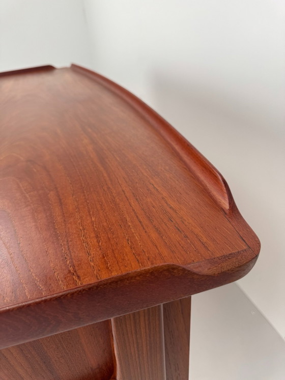 Boomerang Executive Desk, Svend Aage Madsen for H.P. Hansen, Denmark, 1960s, Wood, Brown (photo 5 of 15)