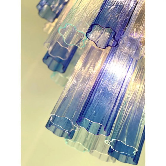 Image 1 of Eigentijdse driekleurige “Tronchi” kroonluchter in Venini-stijl