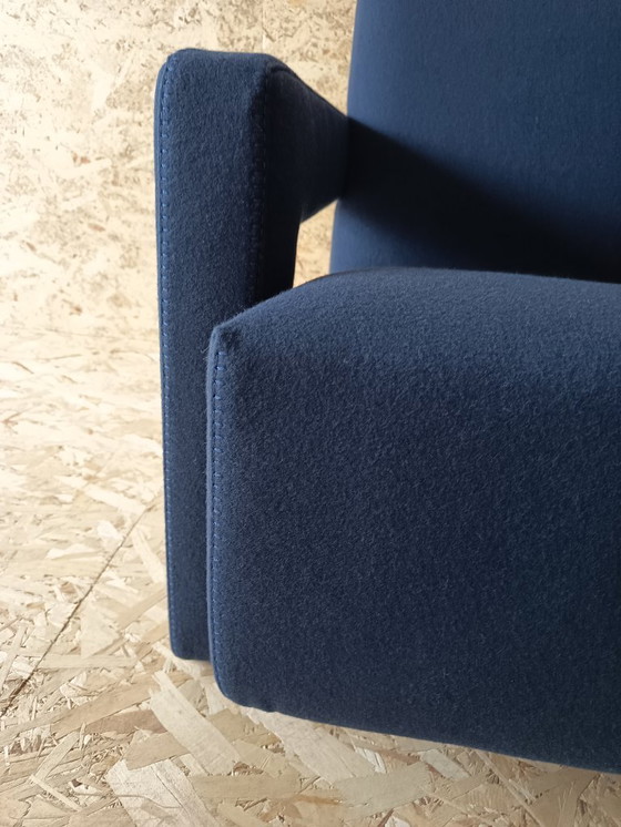Image 1 of CASSINA Utrecht 637 armchair in Midnight BLUE Kvadrat wool by Gerrit Rietveld