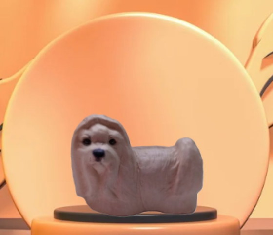 Image 1 of Shih Tzu in pelle artigianale di metà secolo – "Chateau Leather" (Canada)